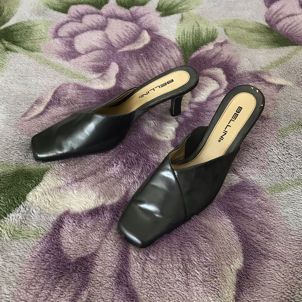 Bellini Heeled Leather Mules - Picture 2 of 13